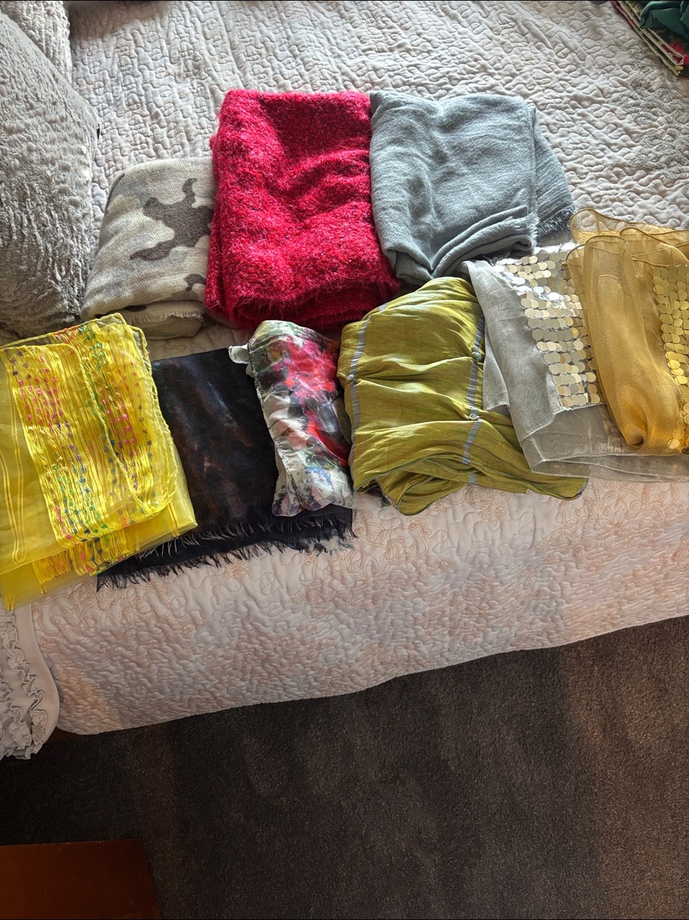 NINE Scarves…Various sizes